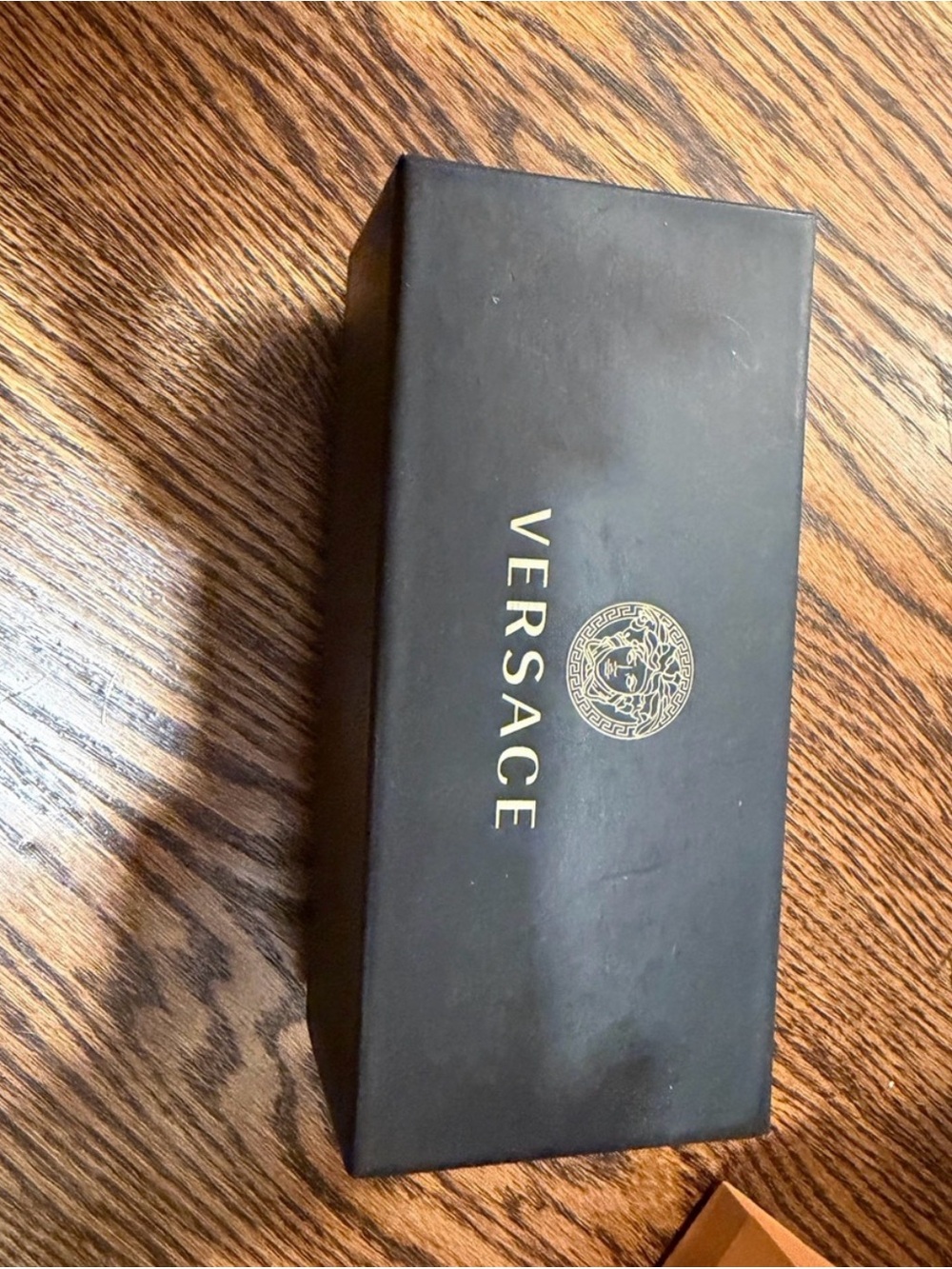 Versace Black Sunglasses Case with Gold Logo